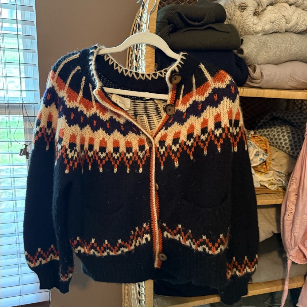 Doen fair isle cardigan
